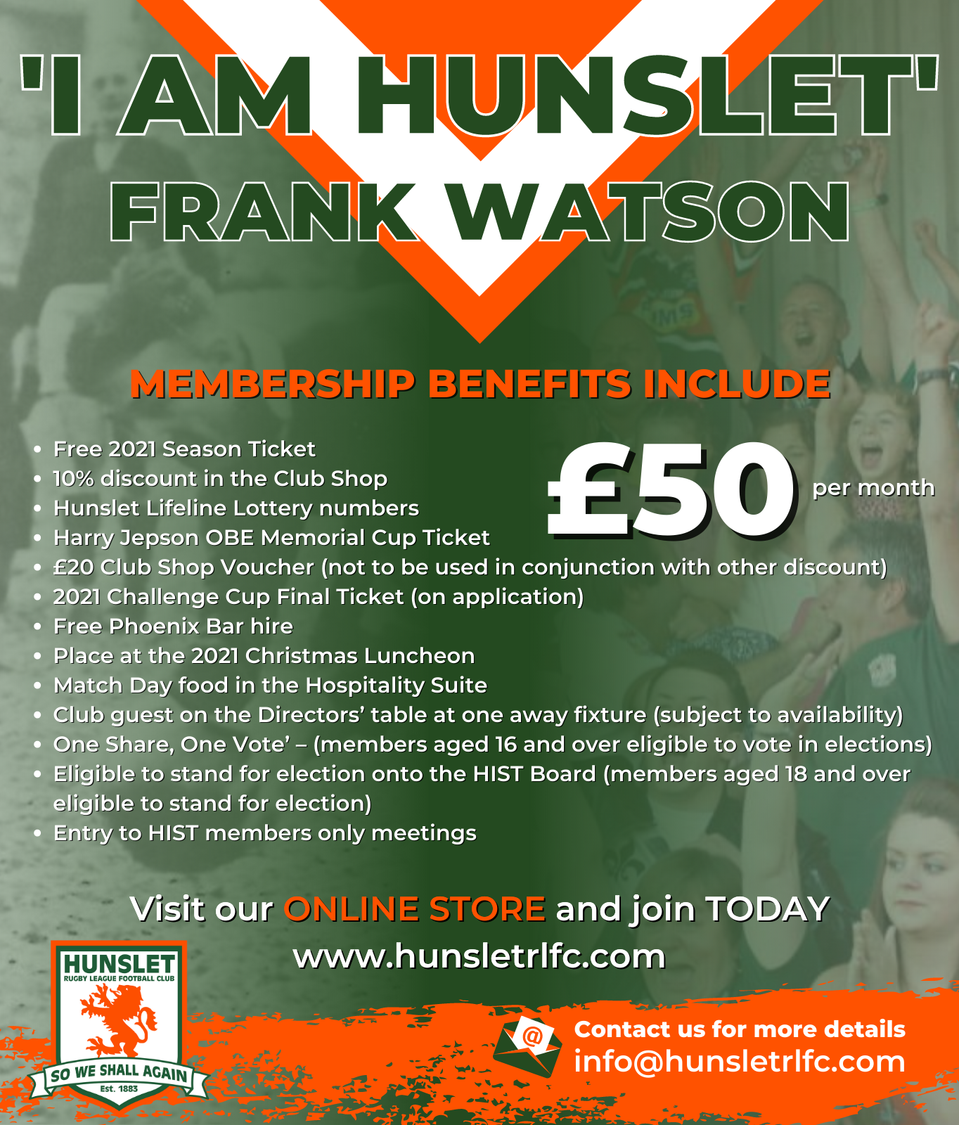 Frank Watson - VIP membership